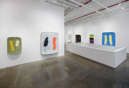 Installation view, Ron Gorchov: Exploring the Near/Far Painterly Horizons of Modern Space, Vito Schnabel Gallery, New York, NY, 2024; Artworks &copy; 2024; Estate of Ron Gorchov / Artists Rights Society (ARS), New York; Photo by Argenis Apolinario; Courtesy Vito Schnabel Gallery