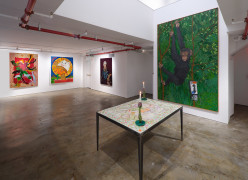 Installation view, These Days, Vito Schnabel Gallery, New York, NY, 2023; Artworks &copy; Jorge Galindo &copy; Jessica Westhafer &copy; Piotr Uklanski &copy; Zachary Armstrong &copy; Lola Montes; Photo by Argenis Apolinario; Courtesy the artists and Vito Schnabel Gallery
