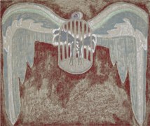 Francesco&nbsp;Clemente,&nbsp;Wings of Desire IV, 2022,&nbsp;Oil on canvas,&nbsp;78 x 93 inches (198.1 x 236.2 cm)&nbsp;&copy; Francesco Clemente; Courtesy the artist and Vito Schnabel Gallery