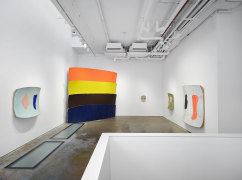 Installation view, Ron Gorchov: Exploring the Near/Far Painterly Horizons of Modern Space, Vito Schnabel Gallery, New York, NY, 2024; Artworks &copy; 2024; Estate of Ron Gorchov / Artists Rights Society (ARS), New York; Photo by Argenis Apolinario; Courtesy Vito Schnabel Gallery