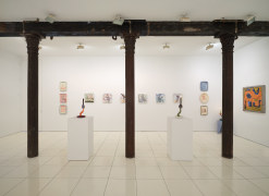 Installation view of Lola Montes Cirica featuring ceramic works