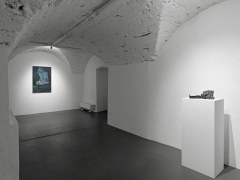 Installation view, The Neverending Story: Part II, curated by Bob Colacello, Vito Schnabel Gallery, St. Moritz, Switzerland, 2025; Photo by Stefan Altenburger; Courtesy Vito Schnabel Gallery; Artworks &copy; Ariana Papademetropoulos; &copy; Enzo Cucchi