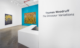 Installation view, Thomas Woodruff: The Dinosaur Variations , Vito Schnabel Gallery, New York, NY, 2024; Artworks &copy; Thomas Woodruff; Photo by Argenis Apolinario; Courtesy the artist and Vito Schnabel Gallery