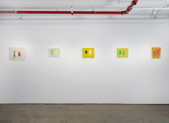 Installation view, Ron Gorchov: Exploring the Near/Far Painterly Horizons of Modern Space, Vito Schnabel Gallery, New York, NY, 2024; Artworks &copy; 2024; Estate of Ron Gorchov / Artists Rights Society (ARS), New York; Photo by Argenis Apolinario; Courtesy Vito Schnabel Gallery