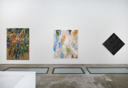 Installation view, These Days, Vito Schnabel Gallery, New York, NY, 2023; Artworks &copy; Spencer Lewis &copy; Caitlin Lonegan &copy; Rashid Johnson; Photo by Argenis Apolinario; Courtesy the artists and Vito Schnabel Gallery
