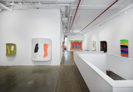 Installation view, Ron Gorchov: Exploring the Near/Far Painterly Horizons of Modern Space, Vito Schnabel Gallery, New York, NY, 2024; Artworks &copy; 2024; Estate of Ron Gorchov / Artists Rights Society (ARS), New York; Photo by Argenis Apolinario; Courtesy Vito Schnabel Gallery