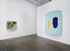 Installation view, Ron Gorchov: Exploring the Near/Far Painterly Horizons of Modern Space, Vito Schnabel Gallery, New York, NY, 2024; Artworks &copy; 2024; Estate of Ron Gorchov / Artists Rights Society (ARS), New York; Photo by Argenis Apolinario; Courtesy Vito Schnabel Gallery