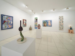 Installation view of Lola Montes Cirica featuring ceramic works