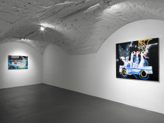 Installation view, The Neverending Story: Part II, curated by Bob Colacello, Vito Schnabel Gallery, St. Moritz, Switzerland, 2025; Photo by Stefan Altenburger; Artworks &copy; Robert Nava; &copy; Angel Otero; Courtesy the artists and Vito Schnabel Gallery