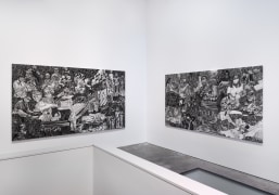 Installation view, Stefan Bondell: Dark Marks, 2023; Artworks &copy; Stefan Bondell; Photo by Argenis Apolinario; Courtesy the artist and Vito Schnabel Gallery