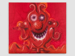 Kenny Scharf Rosso Ruska Rougette, 1984 Oil and acrylic on canvas 96 x 108 inches (243.8 x 274.3 cm)