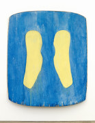 Blue and yellow painting by Ron Gorchov