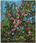 A painting of flowers by Julian Schnabel