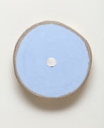 Otis Jones Blue Circle with Linen Edge and White Circle, 2022
