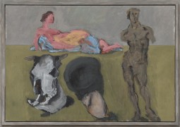 lounging woman, statue, animal skull, zeus, europa