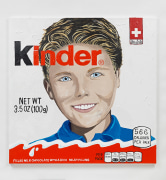 Tom Sachs, Kinder, 2022, Synthetic polymer on canvas, 60 x 60 inches (152.4 x 152.4 cm); &copy; Tom Sachs; Photo by Genevieve Hanson; Courtesy Tom Sachs Studio and Vito Schnabel Gallery