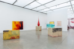 Installation view of Sterling Ruby, Institute of Contemporary Art/Boston, Boston, MA, 2020.