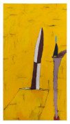 Yellow painting by Julian Schnabel