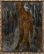 A painting by Markus L&uuml;pertz depicting a hunter