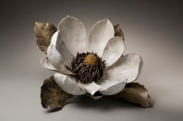 Sugiura Yasuyoshi, Japanese stoneware, Japanese ceramic sculpture, magnolia, 2008