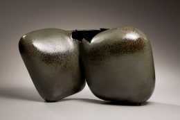 Biomorphic sculpture of double-sided bulbous forms, 2001