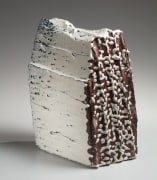 Large rectangular ridged sculptural vessel; One Hundred Views of Snow, 2022