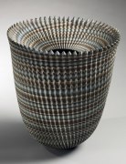 Flared neriage (marbleized) vase, 2014