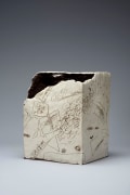 Yagi Kazuo, box-shaped vessel, glazed stoneware, 1966, Japanese sculpture, Japanese pottery, Japanese ceramics, Japanese contemporary ceramics, Japanese vessel