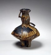 Kakurezaki, Ryuichi, Kakurezaki Ryuichi, bizen, stoneware, ash glaze, dancing, vase, contemporary, Japanese, ceramics, figure, sculpture, 2004