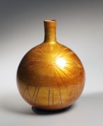 Ono Hakuko, vase with underglaze gold foil, ca. 1980-1985, Japanese contemporary ceramics