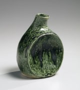 Oribe vase with punched-in front, ca. 1960