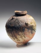 Tsujimura Shiro, Japanese stoneware with natural ash glaze, Japanese shigaraki, Japanese tsubo, ca. 1980