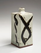 Hamada Shoji, bottle vase, ca. 1960, glazed stoneware, Japanese ceramics, Japanese pottery, Japanese bottle vase, Japanese iron glaze, Japanese modern ceramics