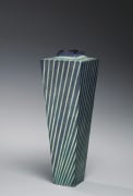 Galaxy; Blue and green underglazed and &quot;silver mist&quot; glaze vessel&nbsp;, 2001