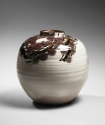 Iron and copper-glazed, plum blossom patterned, large vessel, ca. 1983