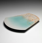 Flat axe-shaped celadon-glazed sculpture titled, Chōsei; &quot;Tide&quot; (T19-12C), 2019