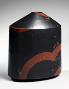 Black rounded vase with conical top, 2014