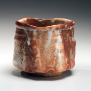 Shino type, straight-walled teabowl with irregular mouth, 1998