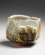 Nishihata Tadashi, Faceted, ash-glazed stoneware teabowl, 2013, Japanese modern, contemporary, ceramics, sculpture