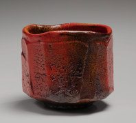 Straigh-sided Tamba teabowl, covered with akadobe&nbsp;(red slip glaze with iron), 2019
