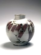 Iron and copper-glazed floral patterned vessel, ca. 1976