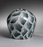 Marbleized vessel with tidal-grass patterning, ca. 1989