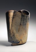 Sekki Kodo #12 Multi-fired curved stoneware vessel, 2012, Japanese contemporary ceramics, modern, sculpture