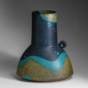 Semi-spherical vase with raised columnar neck and small hook appendage; WORK 16-10, 2015