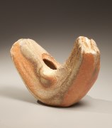 V-shaped&nbsp;Iga&nbsp;vessel with natural ash-glaze, 2009