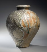Tsujimura Kai, Japanese stoneware with natural ash glaze, Japanese vase, 2008