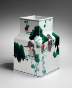 Square vase with tall raised neck, 2016