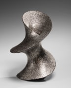 Akashi Ryōtarō (b.1971), Platinum-glazed twisted sculpture resemblinga corkscrew titled Union