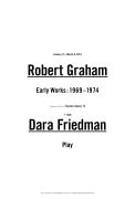 Exhibition announcement for &quot;Dara Friedman: PLAY&quot; at Kayne Griffin Corcoran, Los Angeles