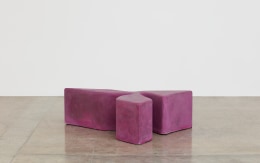 Sarah Crowner Concrete Sculpture, hot pink, 2019